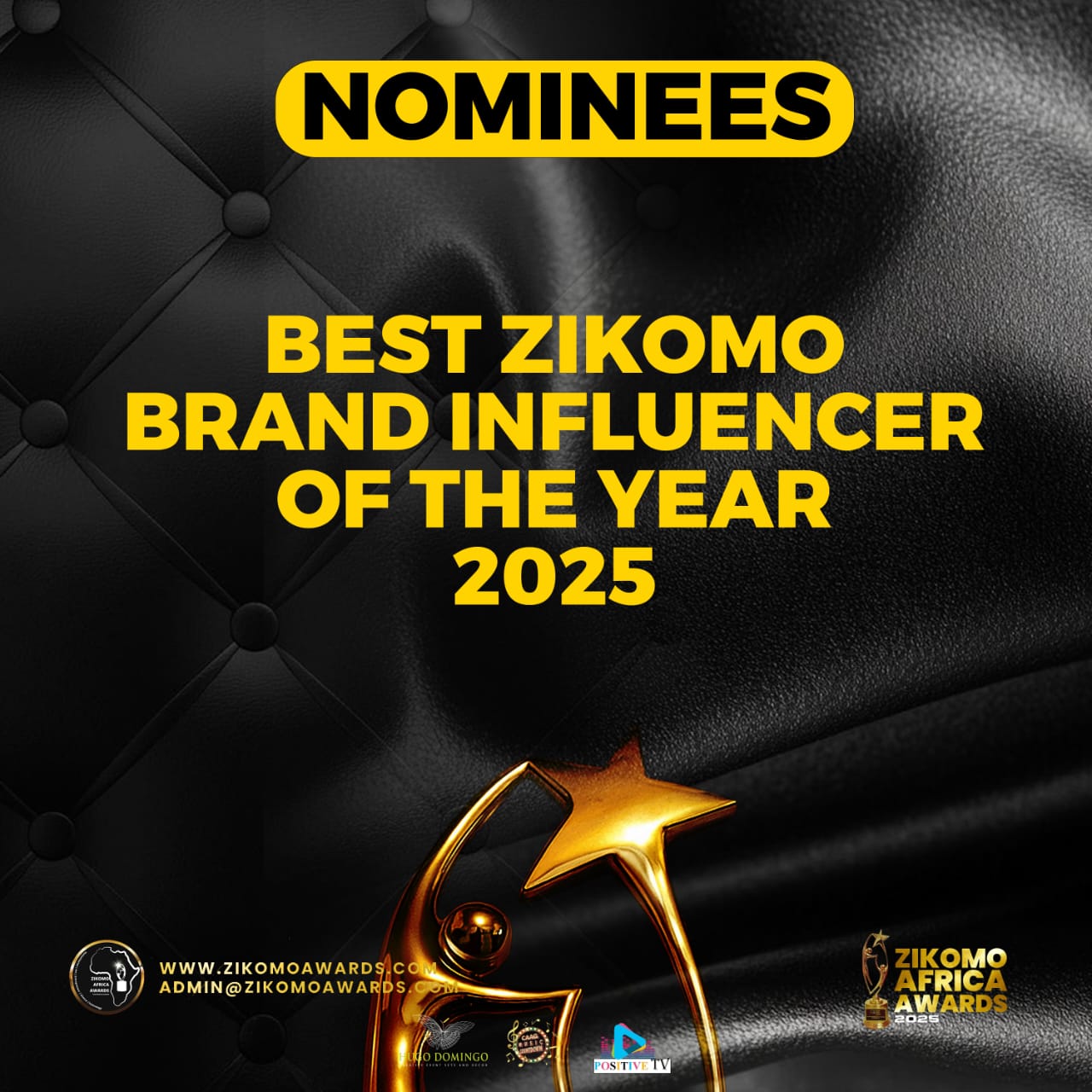 BEST ZIKOMO BRAND INFLUENCER OF THE YEAR 2025