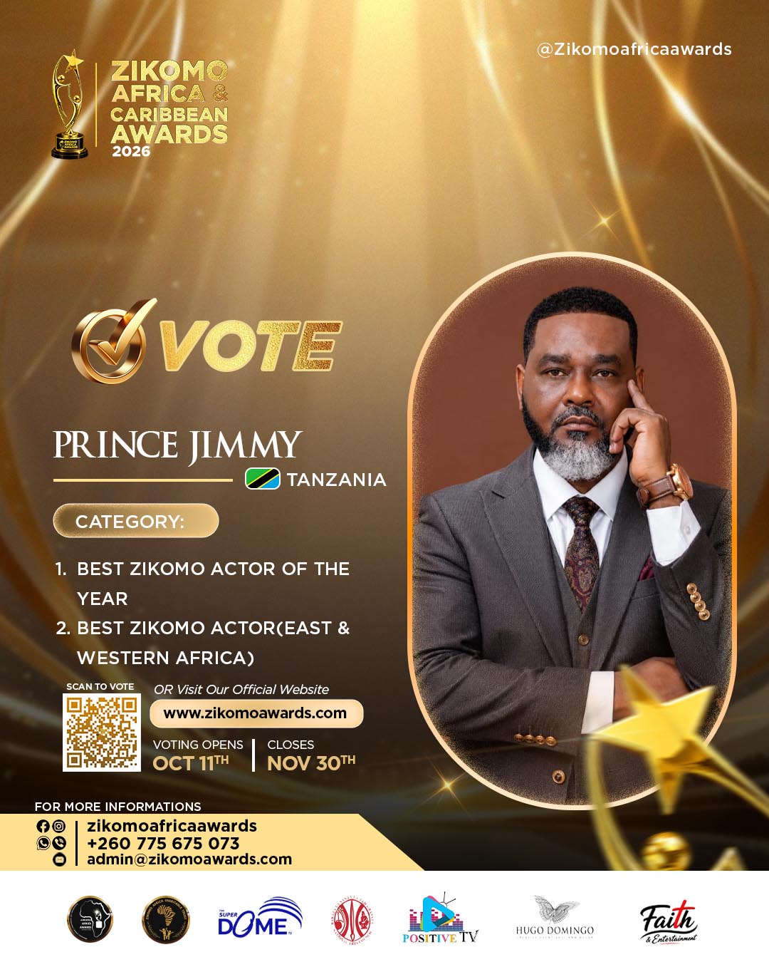Best Zikomo Actor of the Year (East and Southern Africa) 2026