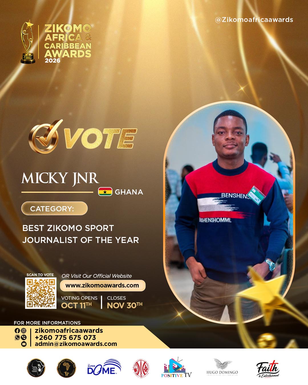 Best Zikomo Sports Journalist of the Year 2026