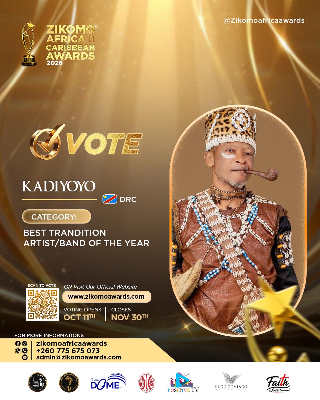 Best Zikomo Band/Traditional Artist of the Year 2026