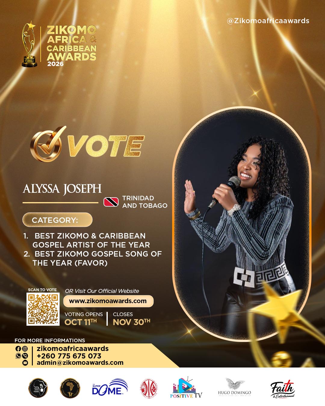 Best Zikomo Caribbean Gospel Artist of the Year