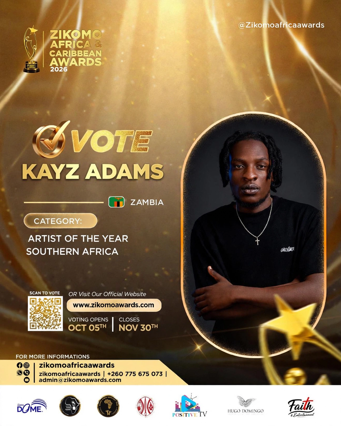 Best Zikomo Artist Southern Africa of the Year 2026