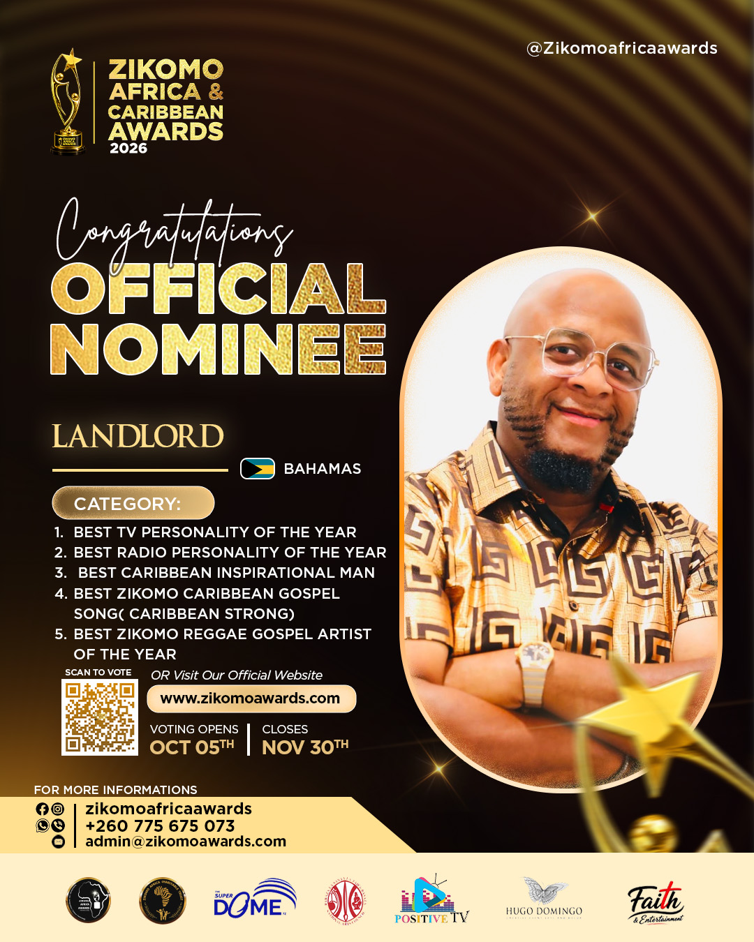 Best Zikomo Caribbean Inspirational Personality of the Year